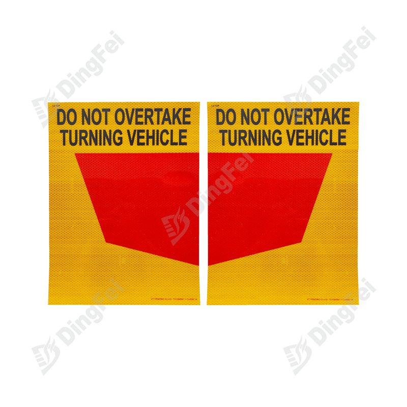 Do Not Overtake Turning Vehicle Sticker - 